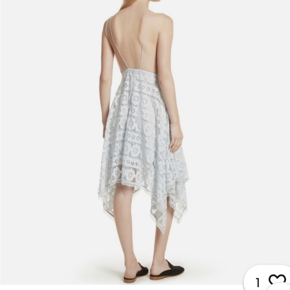 Free People Just Like Honey Sky Blue Lace Dress Sz 4 - Picture 2 of 6
